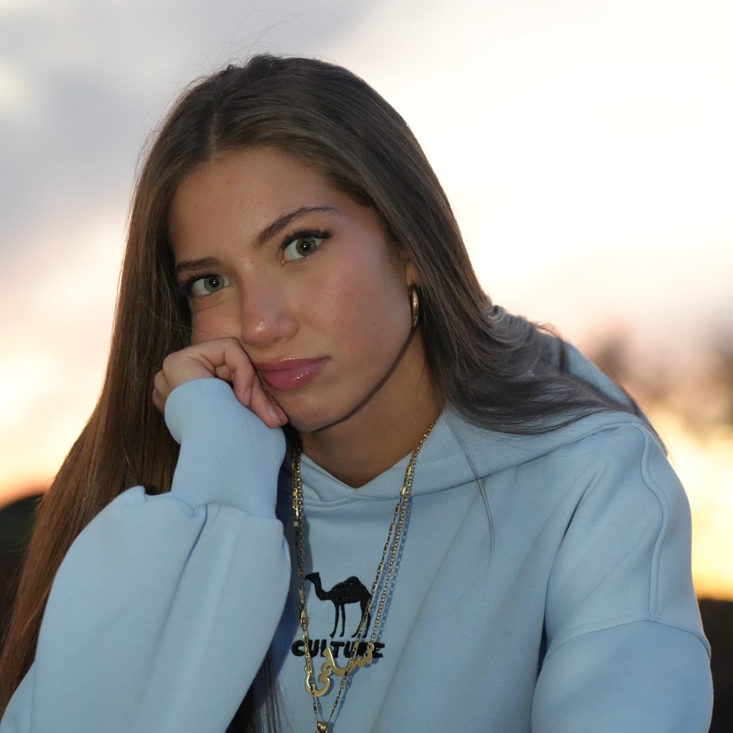 CULTURE HOODIE WITH CHEST LOGO