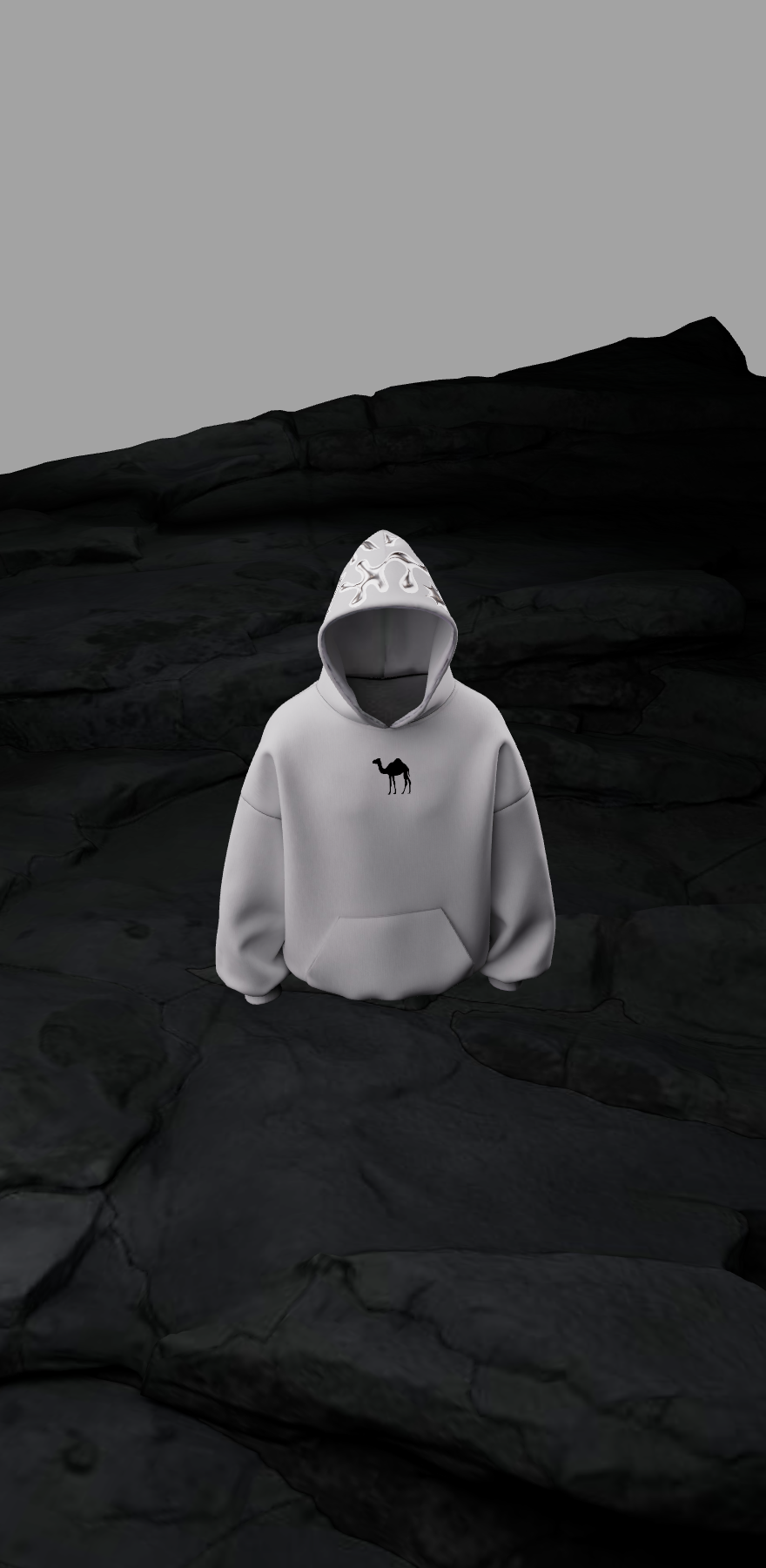 Culture hoodie with logo on the chest with a custom hood.